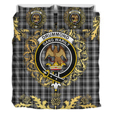 Drummond Grey Originaux Tartan Crest Bedding Set - Golden Thistle Style